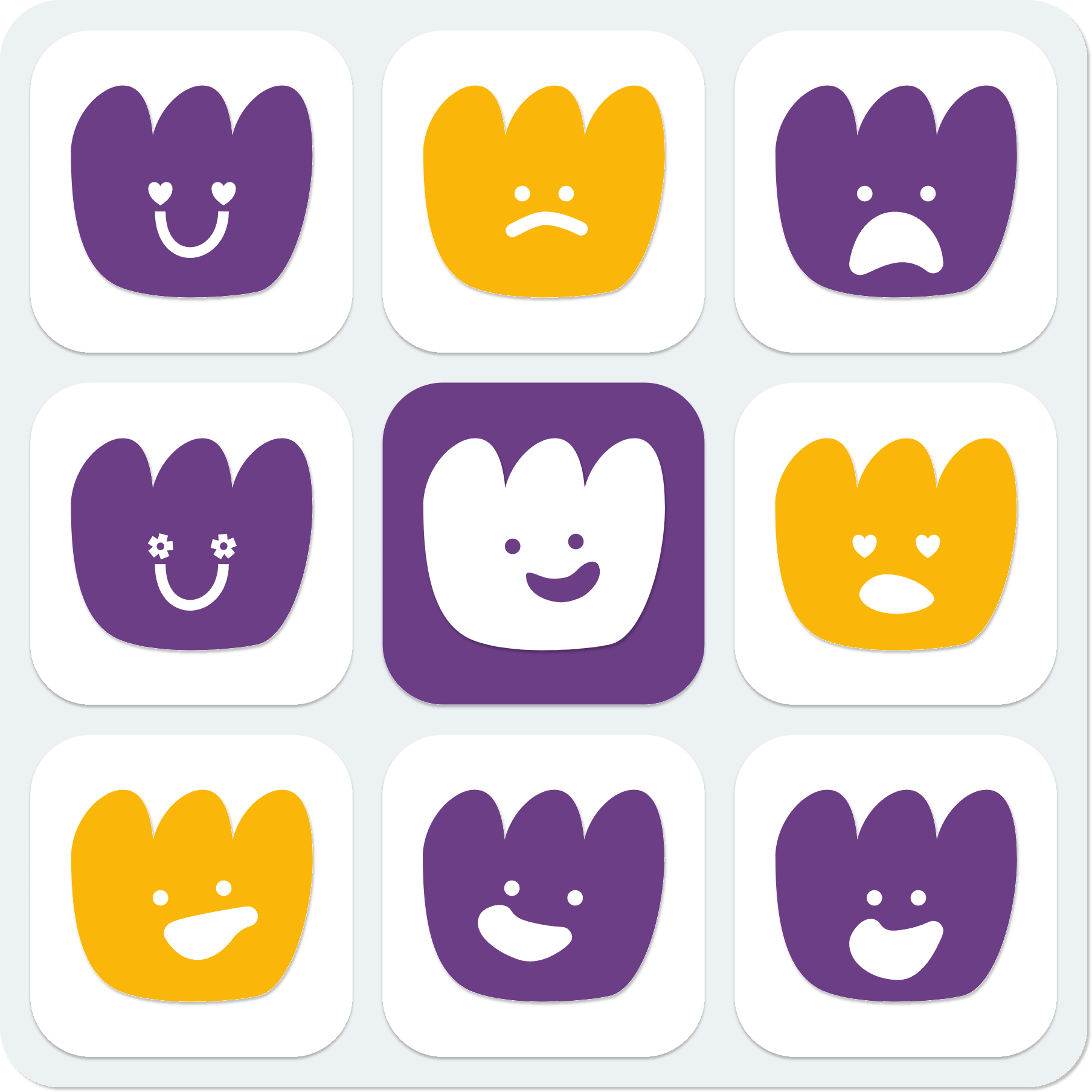 Mascottes émotions Mü