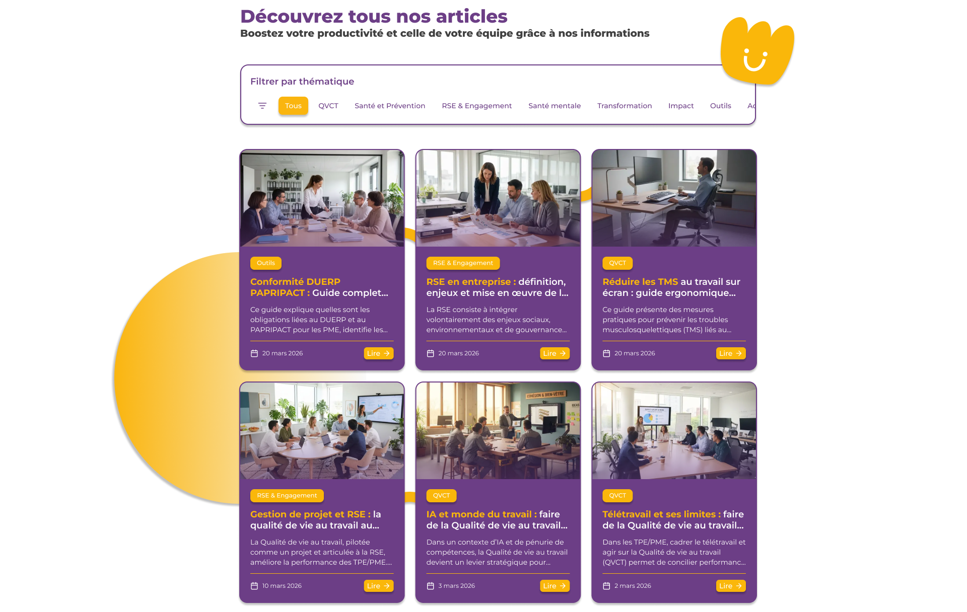 Nouvelle version des articles de blog