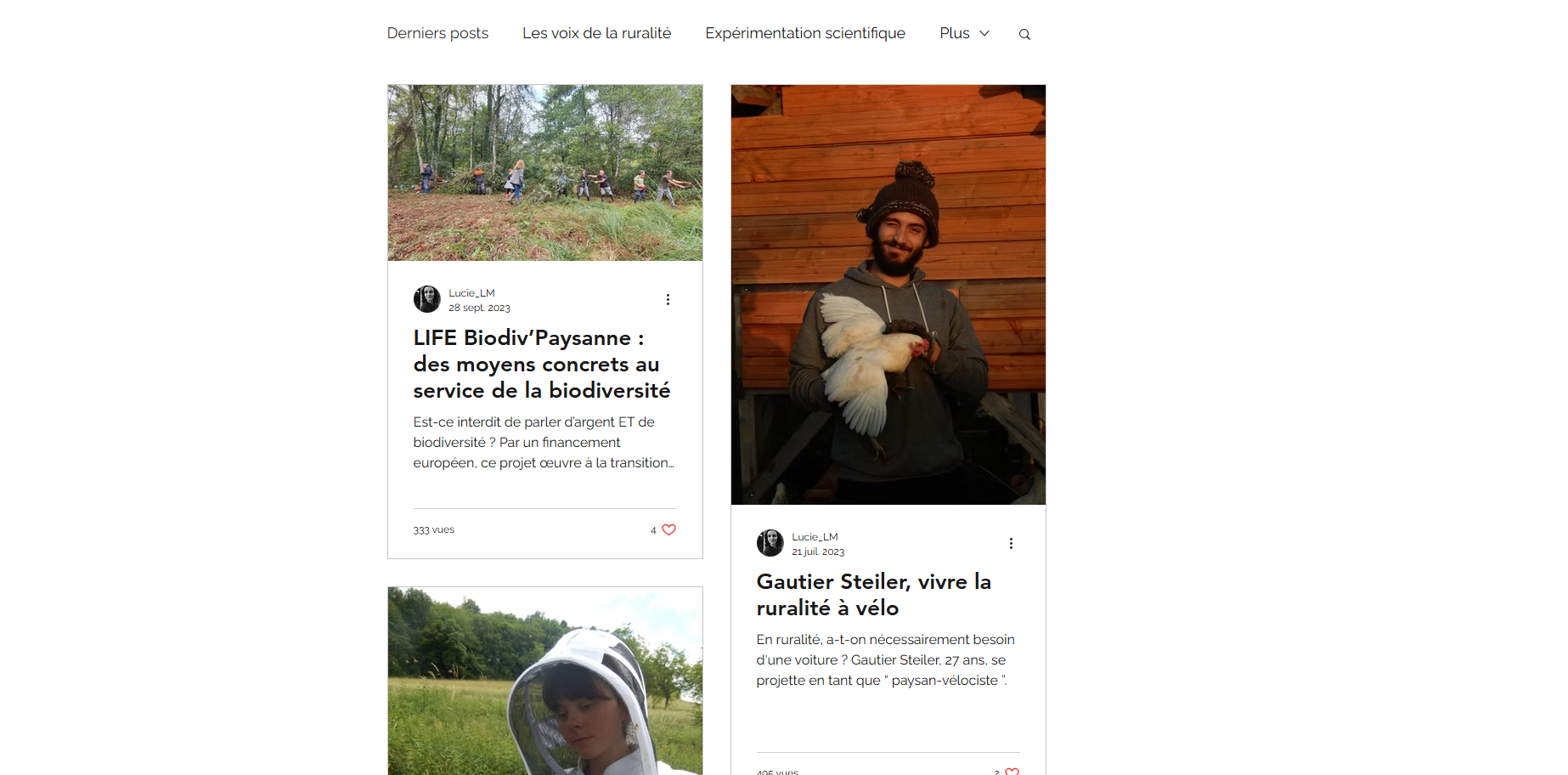 Ancienne version des articles de blog